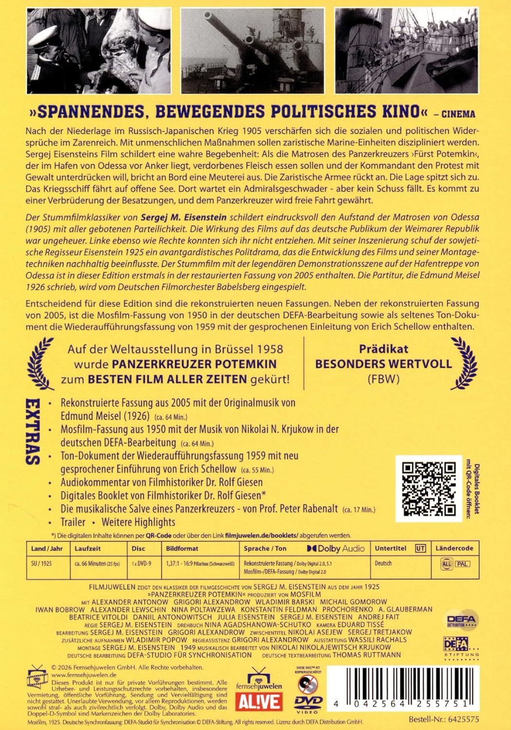 Panzerkreuzer Potemkin (Filmjuwelen / DEFA