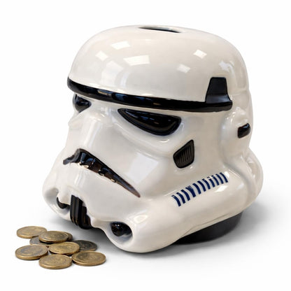 Tirelire originale Stormtrooper au design casque - Coin Bank officiel au look cinématographique - Figurine de collection à économiser - Cadeau pour les fans - Décoration pour chambre ou bureau