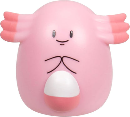 Squish-a-longs Pokémon Centre Playset by Jazwares, Collect Trade and Play, (4) Mini-Squish (Chansey, Marill, Pikachu, Snorlax) and (3) Mini-Squish accessories (Beanbag Chair, Bed, Healing Bag).