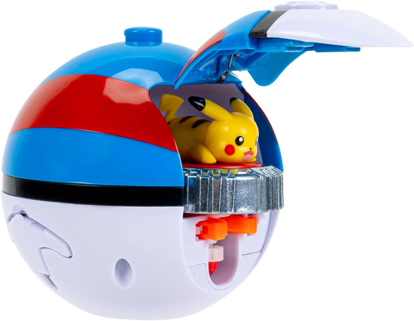Pokémon Pikachu Battle Spinner Pack - Battle Spinner with Great Ball Spinner Launcher