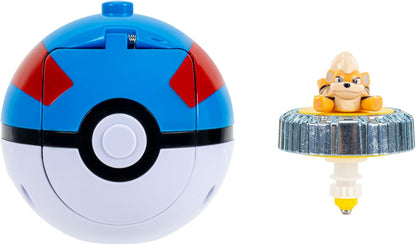 Pokémon Growlithe Battle Spinner Pack - Battle Spinner with Great Ball Spinner Launcher