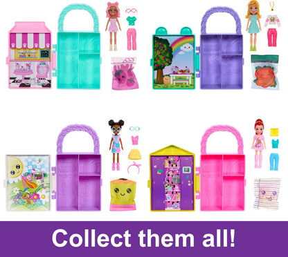 Polly Pocket Fashion Reveal Wardrobe Playset for Girls Ages 4 and Up