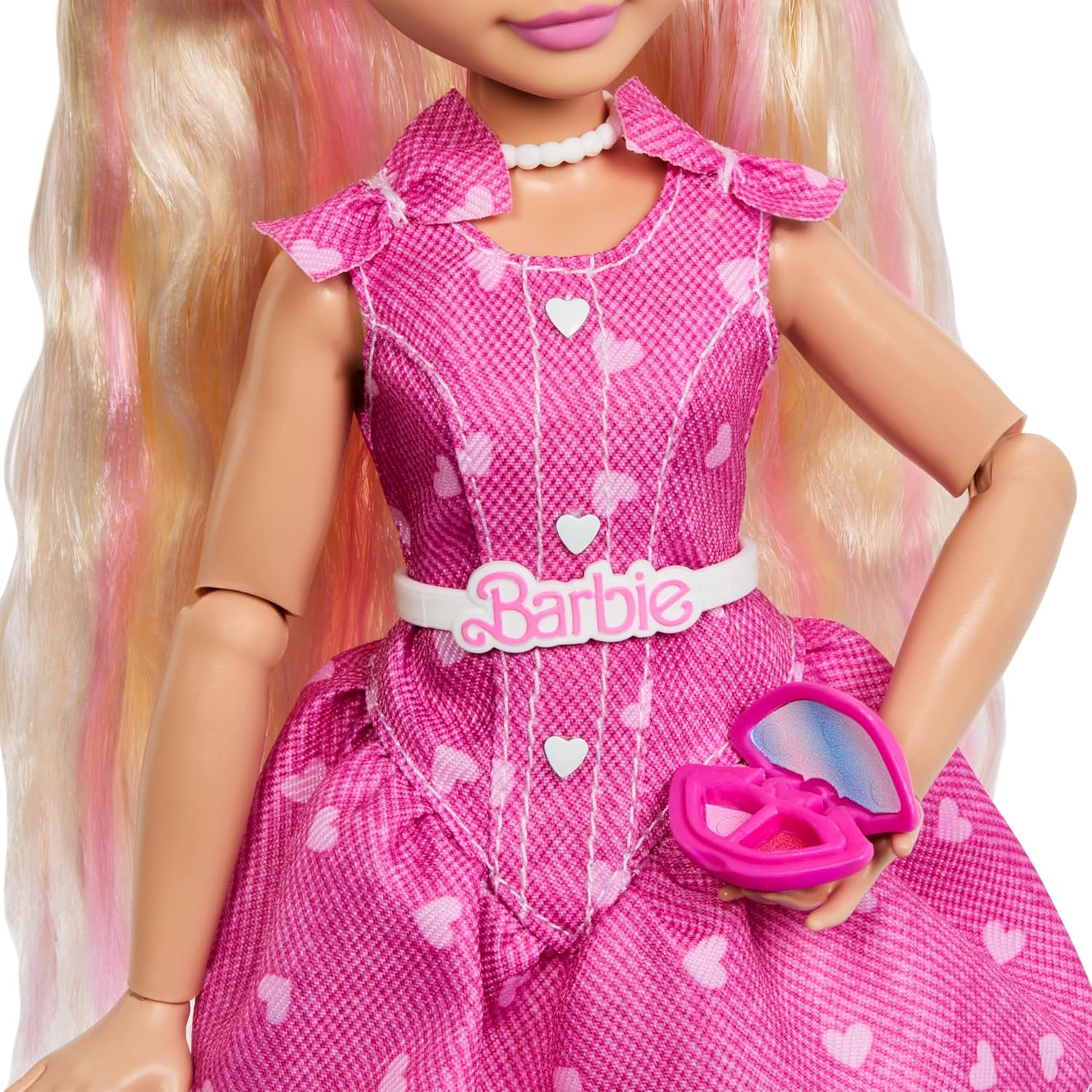 Barbie Dream Besties Malibu” Fashion Doll & Accessories, Posable with Blonde Hair & Makeup-Themed Toy Pieces, JKP50