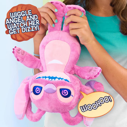 Disney Stitch Many Moods Angel Peluche Interattivo 34 cm, con Occhi LCD, Suoni e Reazioni, Idea Regalo per Bambini e Fan di Lilo & Stitch, Età 3+