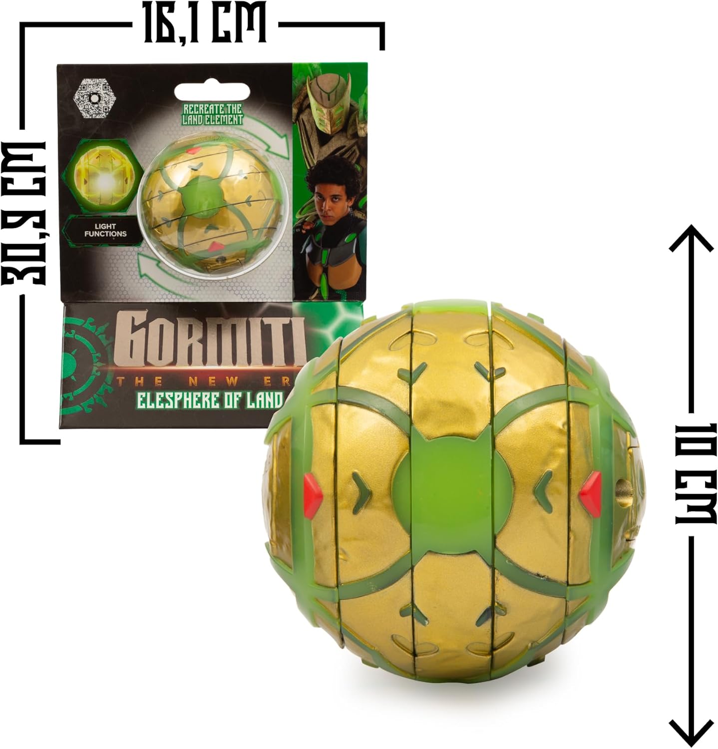 GORMITI THE NEW ERA, Elesphere of Land with Light, Electronic Light Effects, Earth Model, For Children Aged 4+