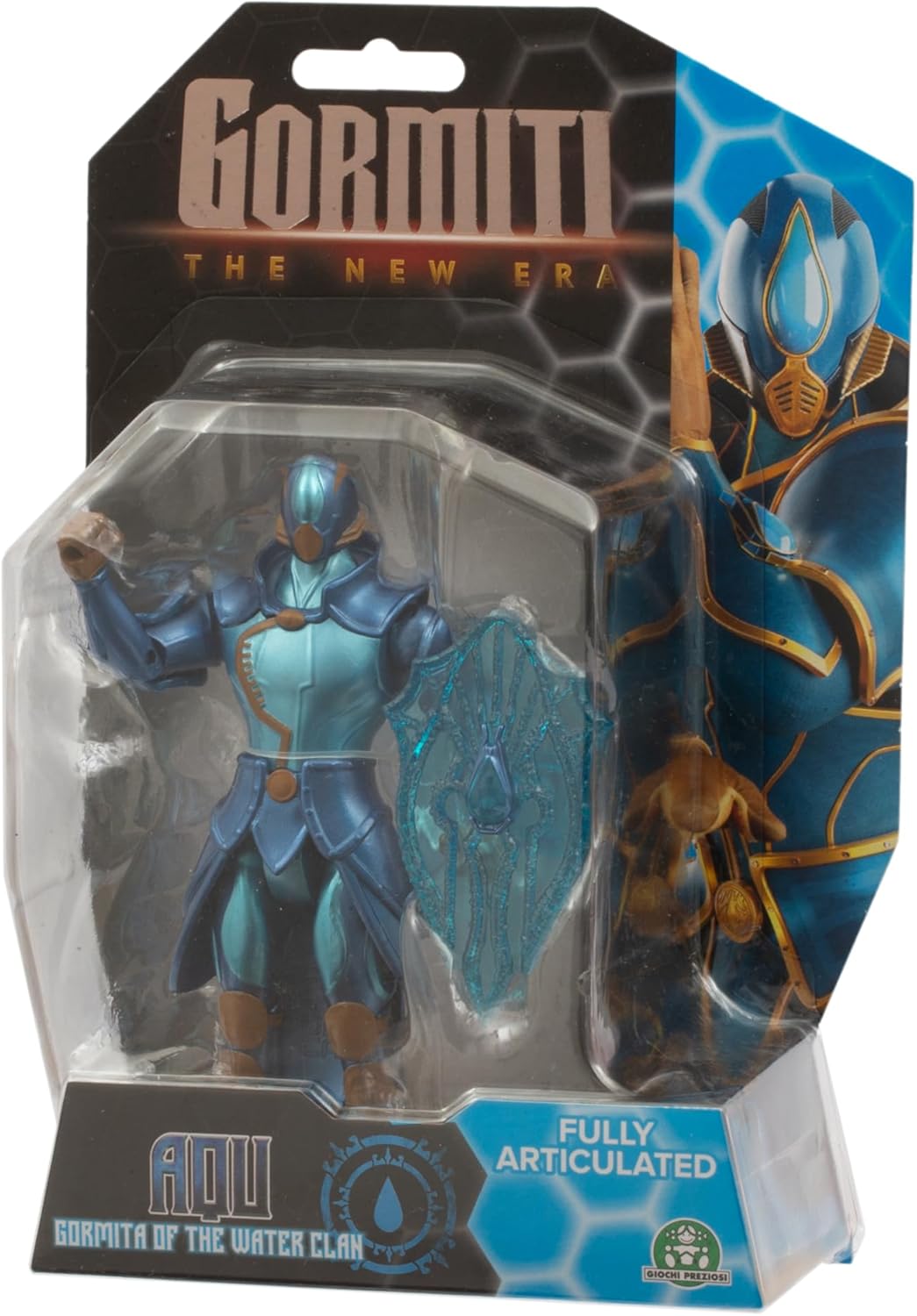 Gormiti, Action Figure, 15 cm, Gormiti with Weapon, Water Model - AQU, for Children from 4 Years, GRV204