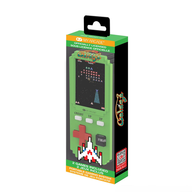 Galaga Pixel Player : Jeu vidéo Galaga sous Licence Officielle, Porte-clés d'arcade Portable, Jeux pour Enfants et Adultes