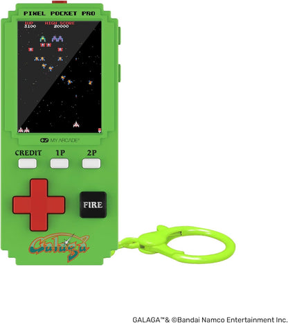 Galaga Pixel Player : Jeu vidéo Galaga sous Licence Officielle, Porte-clés d'arcade Portable, Jeux pour Enfants et Adultes