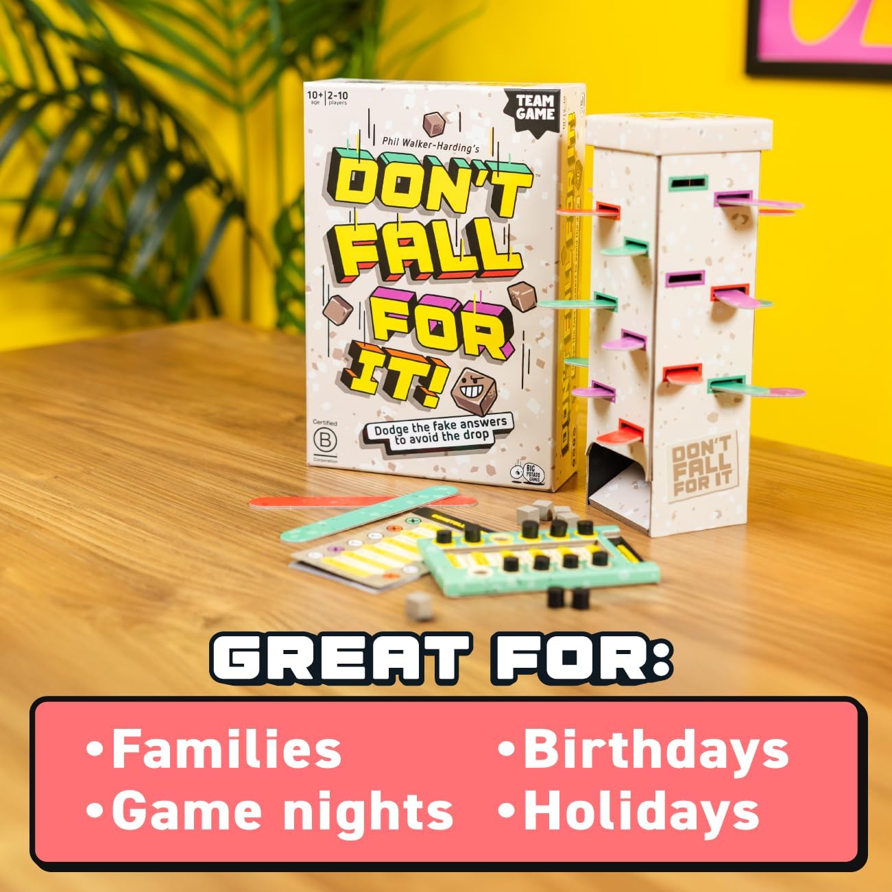 Don't Fall For It – Fun Trivia Travel Game for Families and Kids | Hilarious Board Game for All Ages | 2+ Players, Quick and Easy to Play