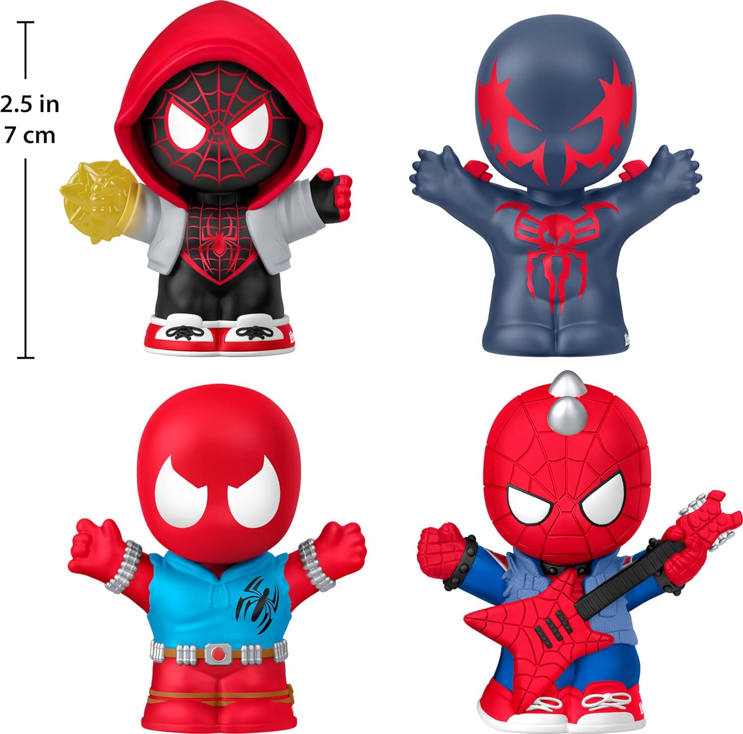 Little People Collector Marvel Spider-Man: Issue 2 Special Edition Set for Comic Book Fans, 4 Figures in a Display Package, JKR66