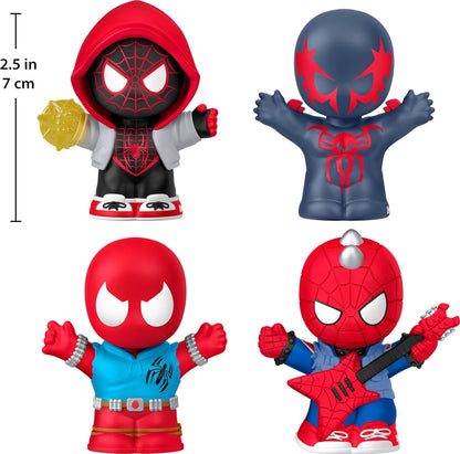 Little People Collector Marvel Spider-Man: Issue 2 Special Edition Set for Comic Book Fans, 4 Figures in a Display Package, JKR66