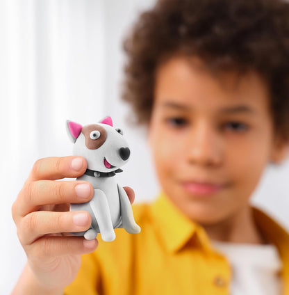 HEY CLAY Dog Story - Luchtdroge klei Kit 3 blikjes voor kinderen 3+ (Shiba Inu