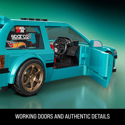Mattel Brick Shop Hot Wheels Speed Series Building Set, Custom ’90 Honda Civic EF with 248 Pieces, Realistic Details and Custom Decals, Adult Collectors and Kids Ages 10+ , JHF62