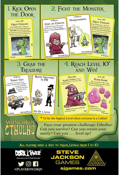 Steve Jackson Games | Munchkin Cthulhu | Expansión de Juego de Cartas Rápido para 3 a 6 Jugadores | A Partir de 10 años | Inglés