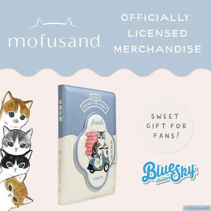 Blue Sky Studios Mofusand - Taccuino con grazioso gatto kawaii, con copertina morbida imbottita e cinturino magnetico, pagine a righe, regalo di cancelleria giapponese