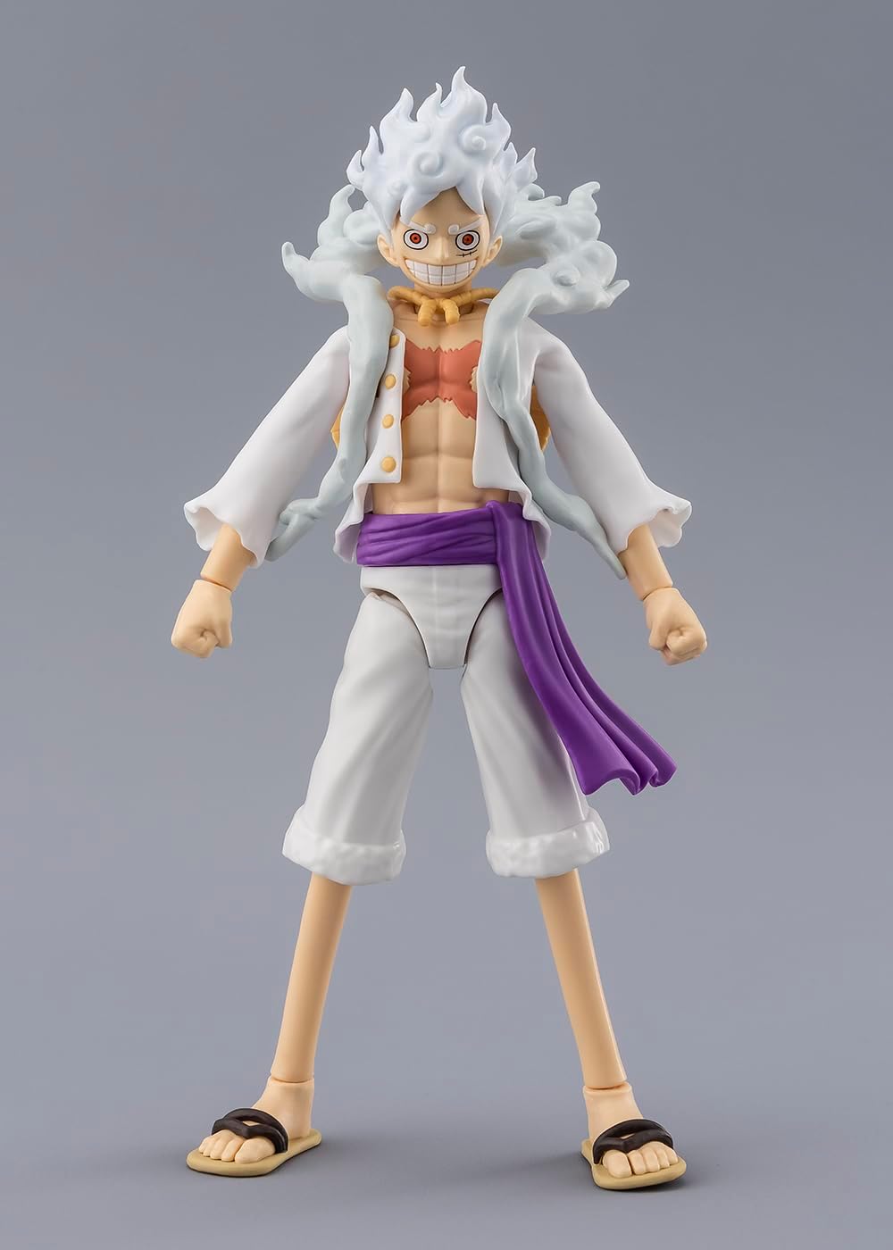 ANIME HEROES One Piece Luffy Gear 5 Action Figure - 17cm Articulated Luffy Figure With Extra Accessories - Bandai One Piece Action Figures Toys Range - Excellent Gift