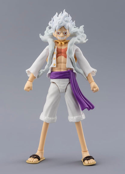 ANIME HEROES One Piece Luffy Gear 5 Action Figure - 17cm Articulated Luffy Figure With Extra Accessories - Bandai One Piece Action Figures Toys Range - Excellent Gift