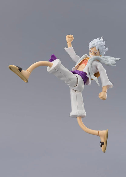 ANIME HEROES One Piece Luffy Gear 5 Action Figure - 17cm Articulated Luffy Figure With Extra Accessories - Bandai One Piece Action Figures Toys Range - Excellent Gift
