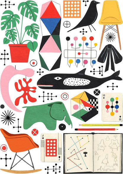Eames 1000 Piece Jigsaw Puzzle for Adults | Premium 100% Recycled Board | Eames Retro 1000 Piece Puzzle for Adults | Retro Gifts | Happily Jigsaw Puzzles