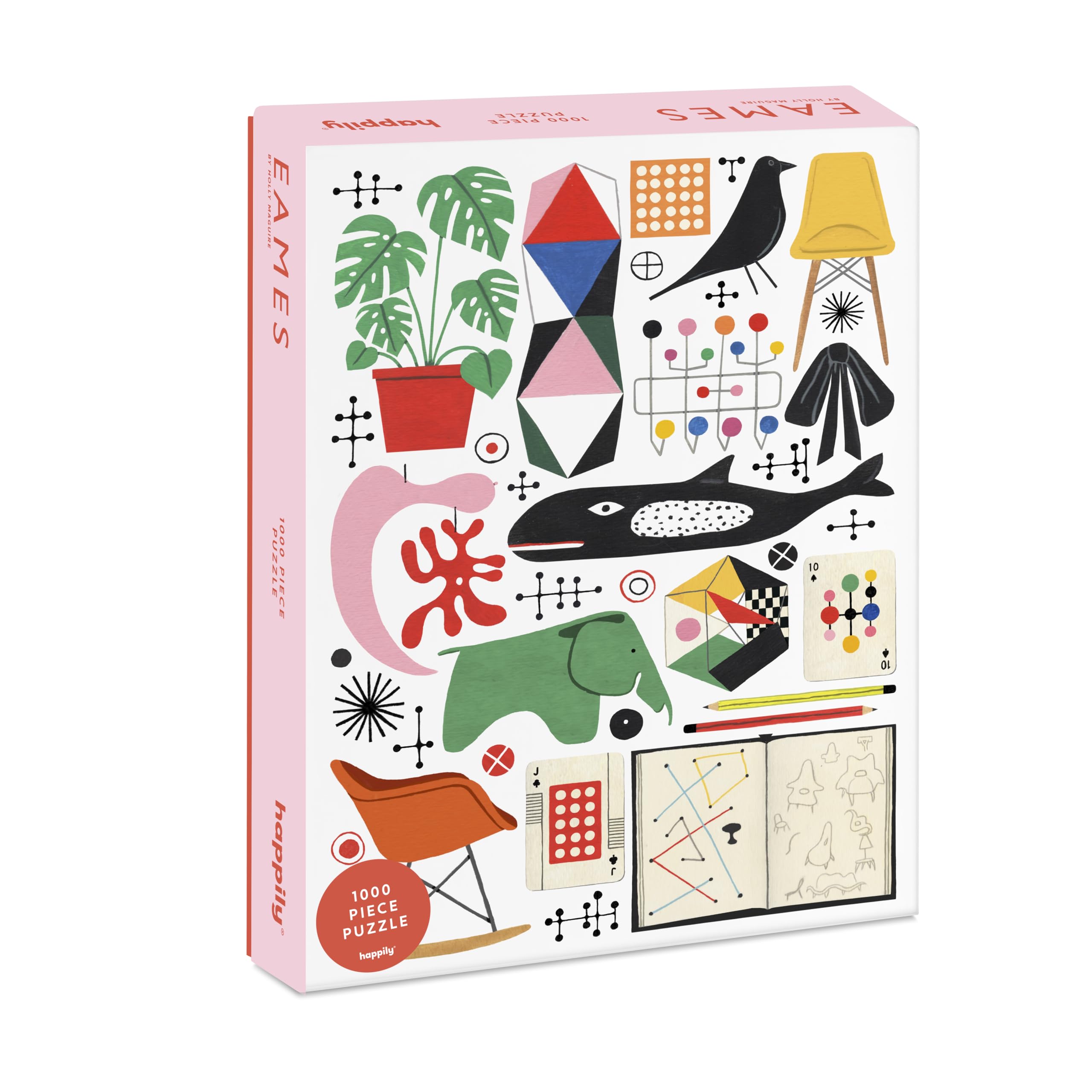 Eames 1000 Piece Jigsaw Puzzle for Adults | Premium 100% Recycled Board | Eames Retro 1000 Piece Puzzle for Adults | Retro Gifts | Happily Jigsaw Puzzles
