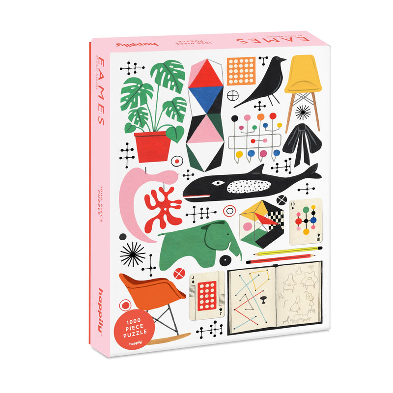 Eames 1000 Piece Jigsaw Puzzle for Adults | Premium 100% Recycled Board | Eames Retro 1000 Piece Puzzle for Adults | Retro Gifts | Happily Jigsaw Puzzles