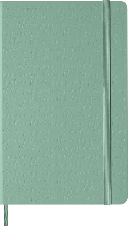 Moleskine Classic Notebook - Blank Pages with Hard Cover and Elastic Closure, Sage Green Color, Large Size 13 x 21 cm