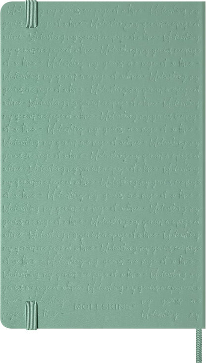 Moleskine Classic Notebook - Blank Pages with Hard Cover and Elastic Closure, Sage Green Color, Large Size 13 x 21 cm
