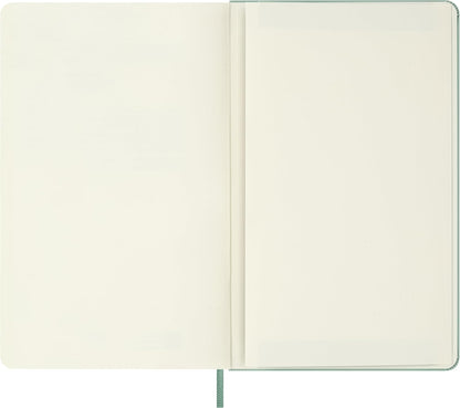 Moleskine Classic Notebook - Blank Pages with Hard Cover and Elastic Closure, Sage Green Color, Large Size 13 x 21 cm