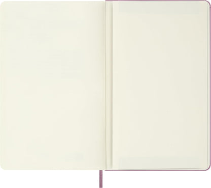 Moleskine Classic Notebook - Blank Pages with Hard Cover and Elastic Closure, Majestic Pink Color, Large Size 13 x 21 cm