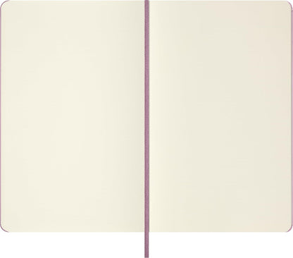 Moleskine Classic Notebook - Blank Pages with Hard Cover and Elastic Closure, Majestic Pink Color, Large Size 13 x 21 cm