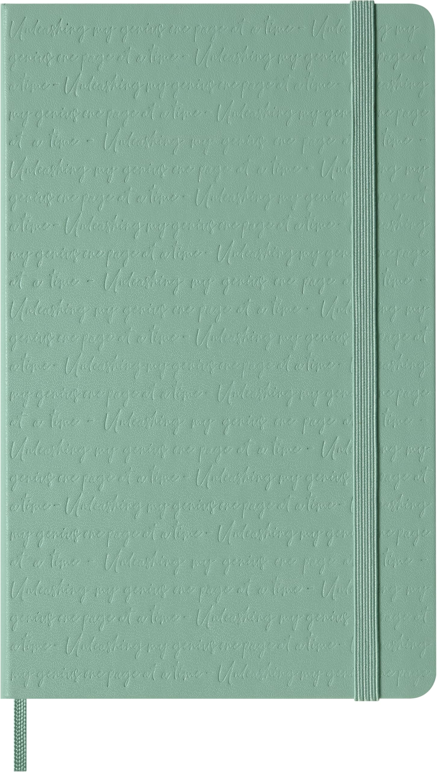 Moleskine Classic Ruled Notebook, With Hard Cover and Elastic Closure, Sage Green, Large Format 13 x 21 cm