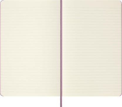 Moleskine Classic Ruled Notebook, With Hard Cover and Elastic Closure, Majestic Pink, Large Format 13 x 21 cm