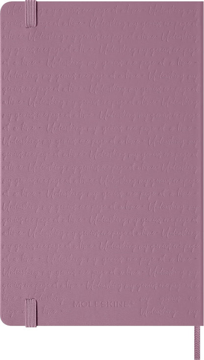 Moleskine Classic Ruled Notebook, With Hard Cover and Elastic Closure, Majestic Pink, Large Format 13 x 21 cm