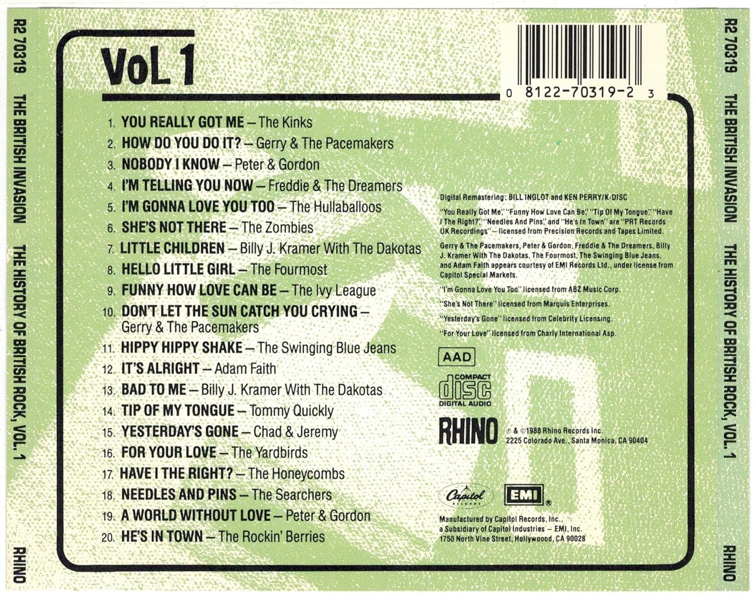The British Invasion - The History Of British Rock, Vol.1