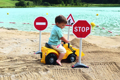 Ecoiffier - Kinderspel met 3 verkeersborden 65 cm - Werken voor vloerbevestiging inbegrepen - Imitatiespel - Vanaf 18 maanden - Speelgoed voor kinderen - 476 - Garantie Frankrijk