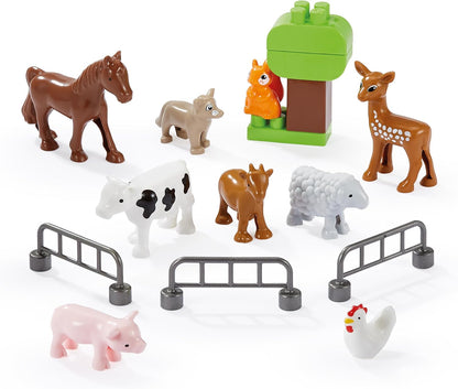 Abrick - Abrick Koffer met Boerderijdieren - 16dlg.