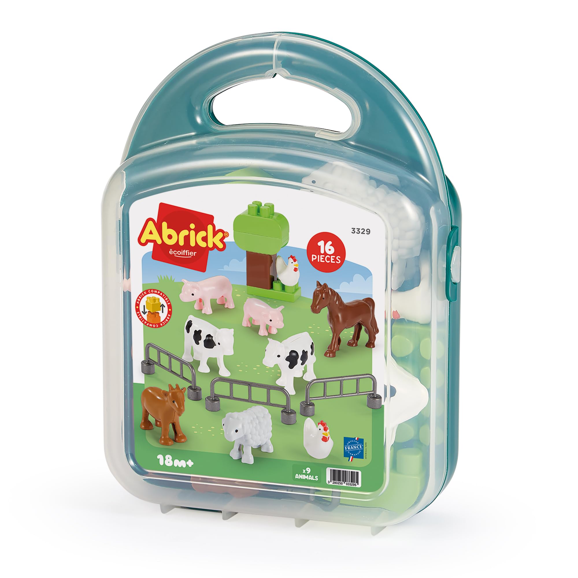 Abrick - Abrick Koffer met Boerderijdieren - 16dlg.