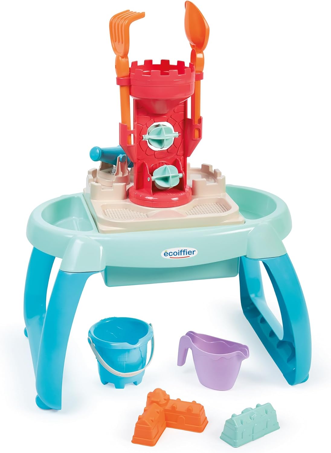 Ecoiffier - Zand- en watertafel voor kinderen – 3 vakken met veel accessoires inbegrepen – vanaf 18 maanden – speelgoed voor kinderen – 4603 – garantie Frankrijk