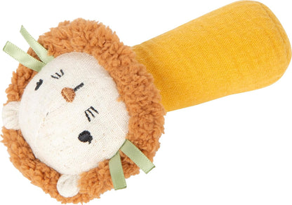 Small Foot - Small Foot - Stoffen Grijpspeelgoed met Rammelaar Kleine Leeuw