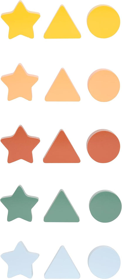 small foot Montessori sorteerspel met tang, gemaakt van FSC® 100% gecertificeerd hout, met 5 gekleurde schalen & 15 sorteerelementen, vanaf 1 jaar, 12814