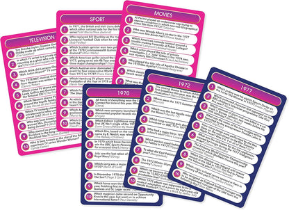 Cheatwell Games Top Trivia Decades Quiz Game - 5000 Questions To Test Your Knowledge Of Music, Film, TV, Science, Food, Drink, Culture, General Knowledge From The Last 60 Years, For Ages 14 Plus