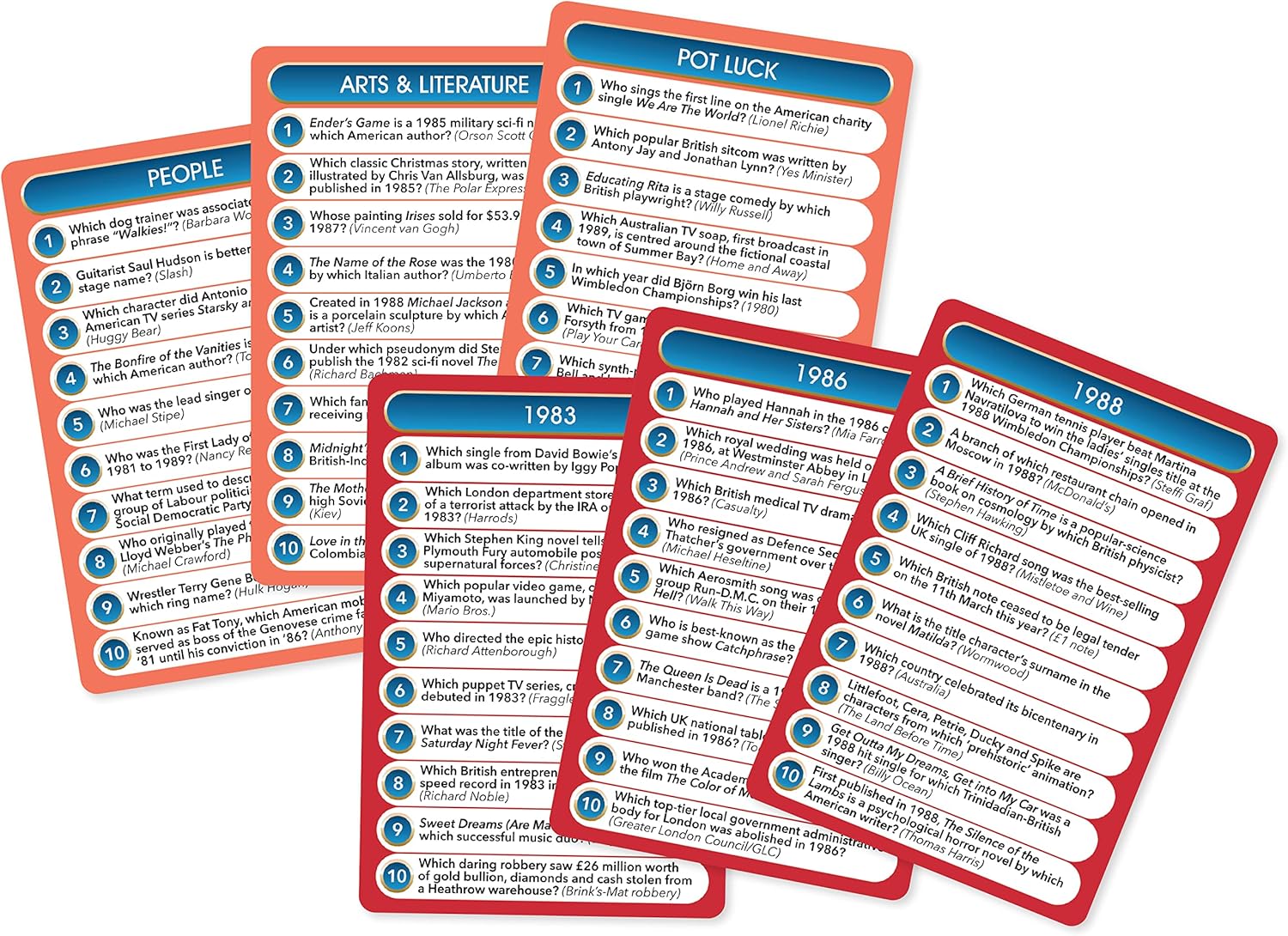 Cheatwell Games Top Trivia Decades Quiz Game - 5000 Questions To Test Your Knowledge Of Music, Film, TV, Science, Food, Drink, Culture, General Knowledge From The Last 60 Years, For Ages 14 Plus