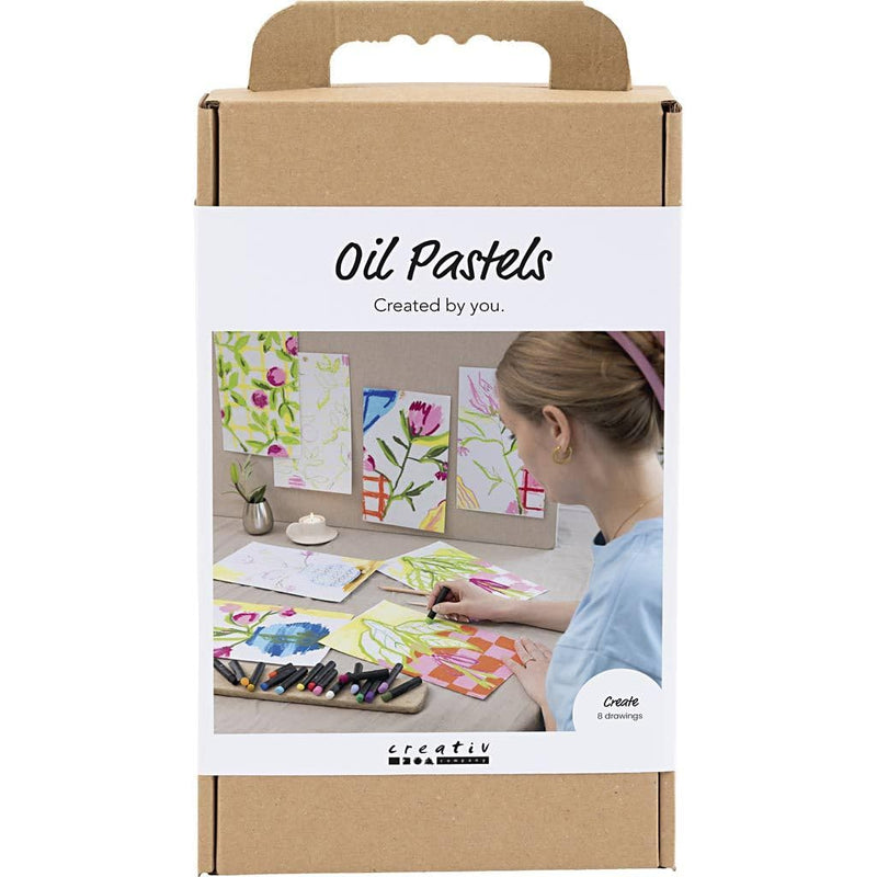 Creativ Company hobbyset oliepastel bloemen 24 kleuren creatief tekenen