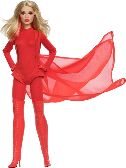 Barbie Barbie Music Series Kylie Minogue Kylie Minogue Signature Black Carictorian House Doll to Play Barbie Dolls for Children from 6 Years, Red JBJ38