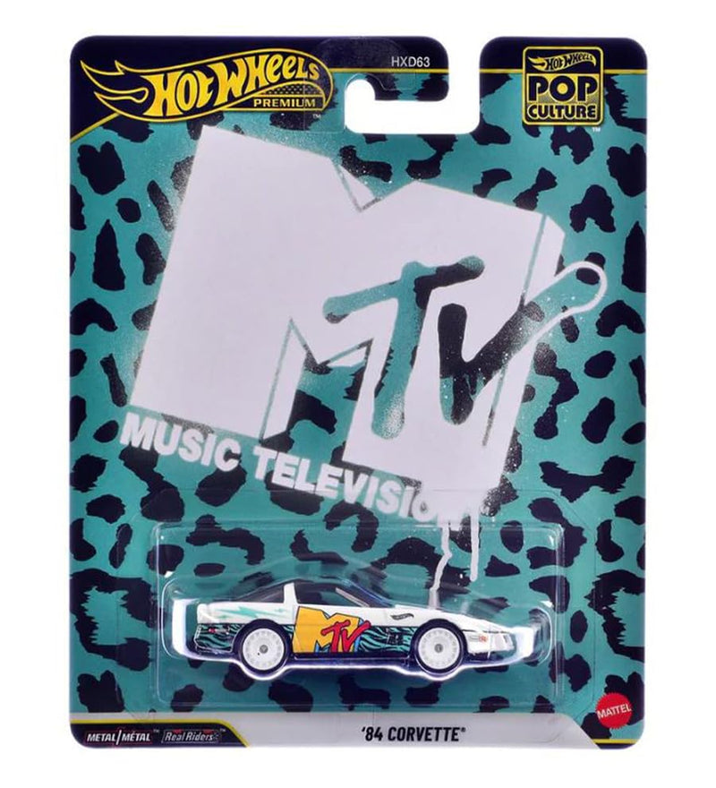 Hot Wheels MTV Premium POP Culture '84 Corvette Die Cast Car