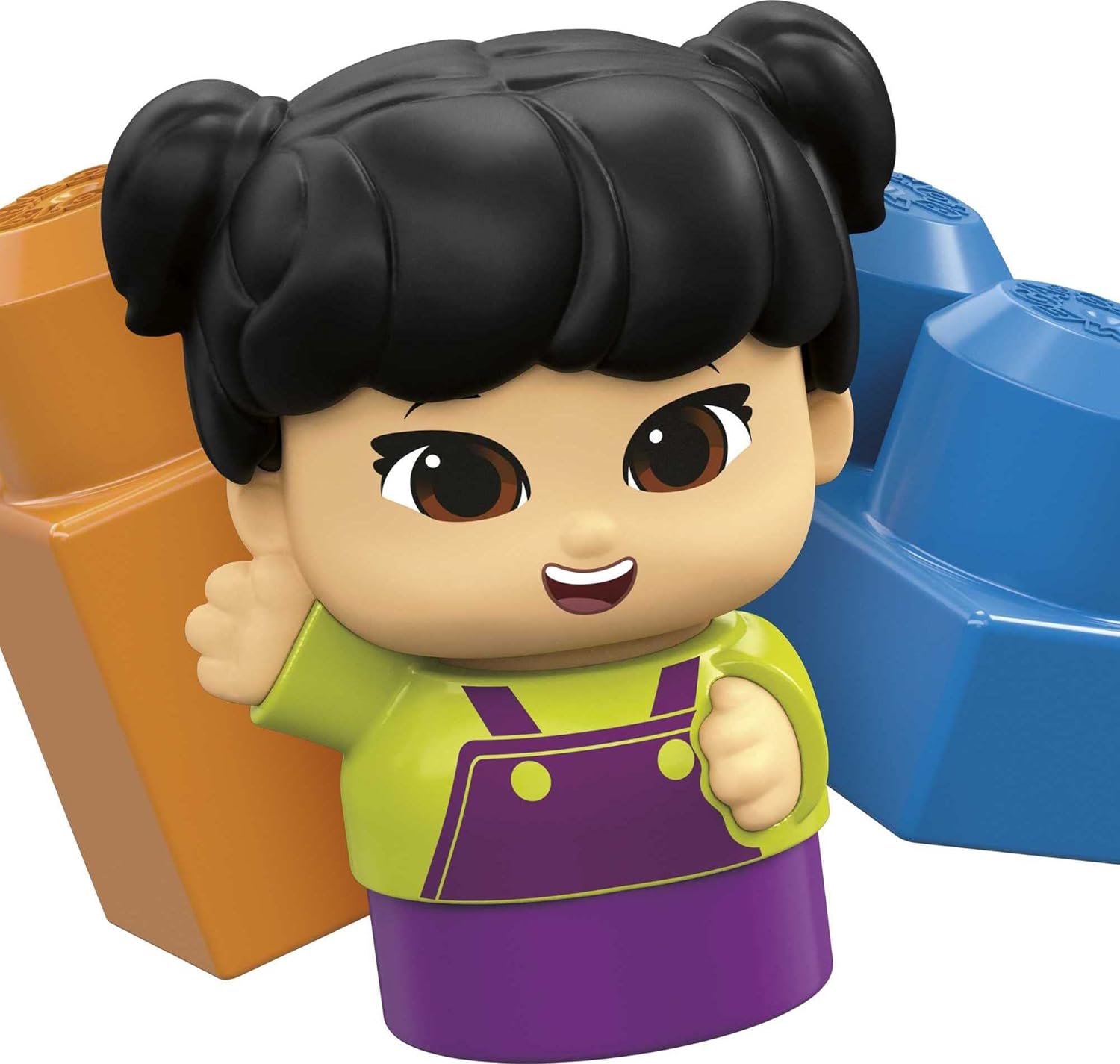 MEGA BLOKS Toddler Building BlocksToy Car with 1 Block Buddies Figure, Raphy Recycling Truck for Toddlers 1-3