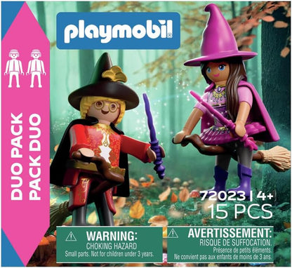 Playmobil DuoPack Witch & Wizard Figures — Magical Role-Play Set with Accessories, Collectible Fantasy Toy for Imaginative Play