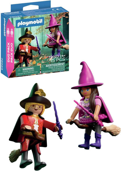 Playmobil DuoPack Witch & Wizard Figures — Magical Role-Play Set with Accessories, Collectible Fantasy Toy for Imaginative Play