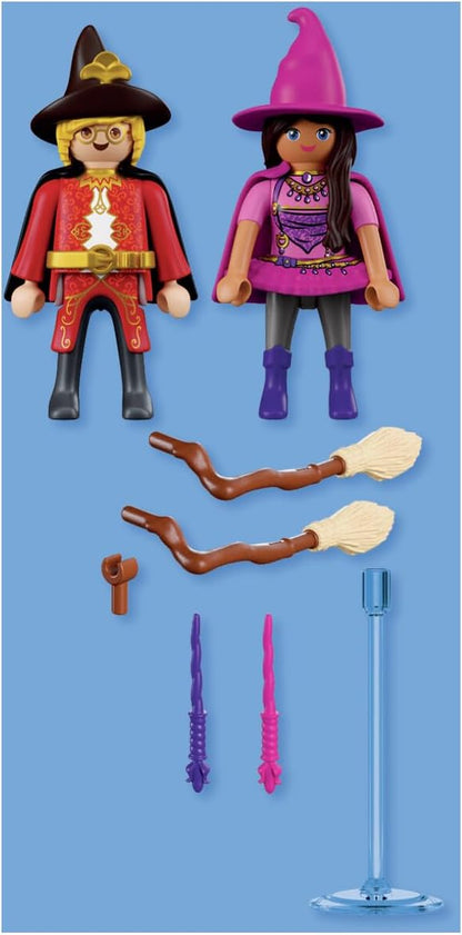 Playmobil DuoPack Witch & Wizard Figures — Magical Role-Play Set with Accessories, Collectible Fantasy Toy for Imaginative Play