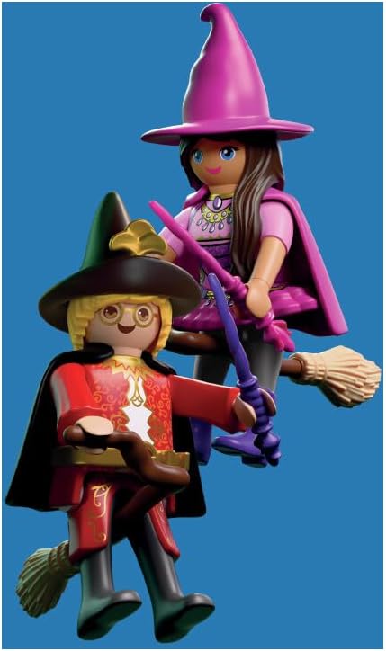 Playmobil DuoPack Witch & Wizard Figures — Magical Role-Play Set with Accessories, Collectible Fantasy Toy for Imaginative Play